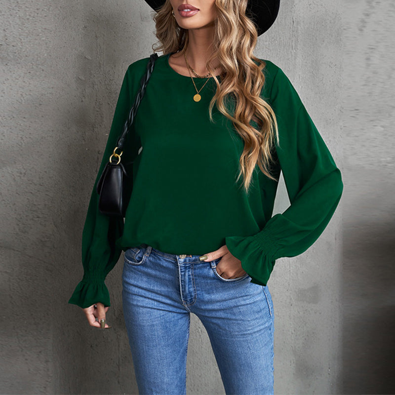 Ruffled Puff Sleeve Top