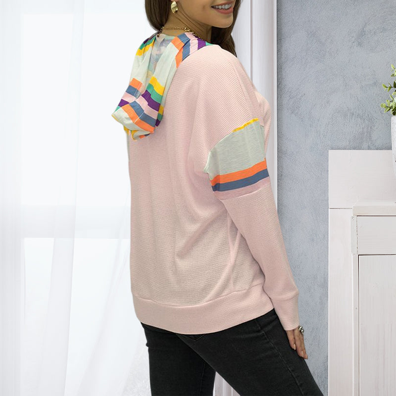 Hooded Zip Colorblock T-Shirt