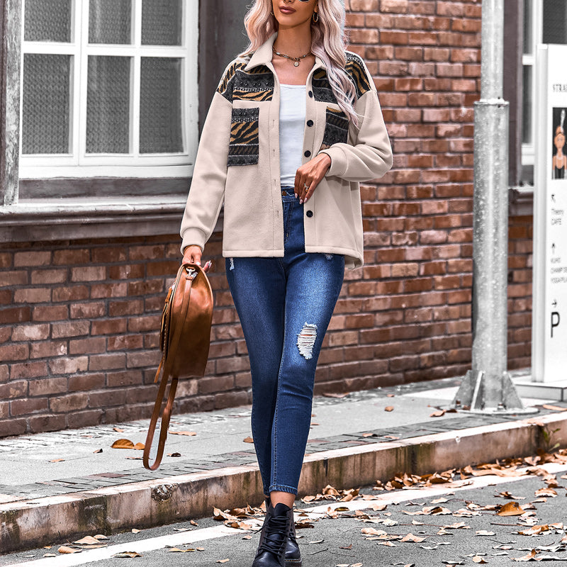 Paneled Contrast Loose Jacket