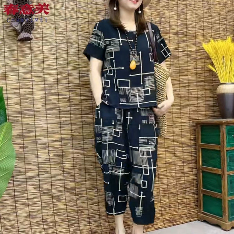 Printed Fashion Two Piece Set