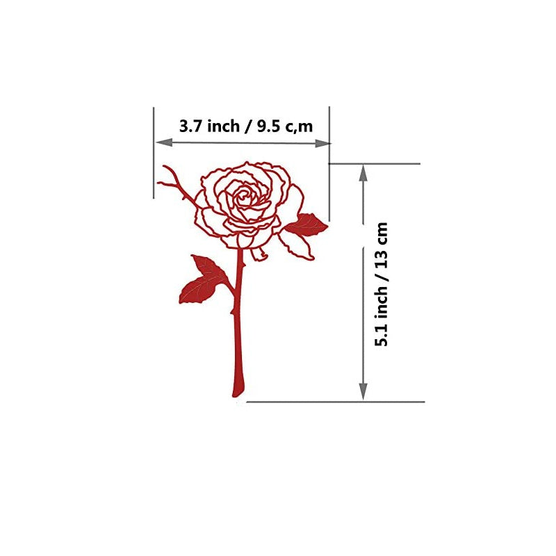 Red Rose Metal Bookmarks