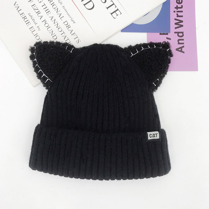 Winter Cat Ears Knitted Beanie