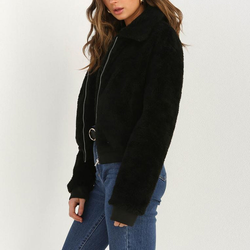 Women Fleece Fuzzy Jacket