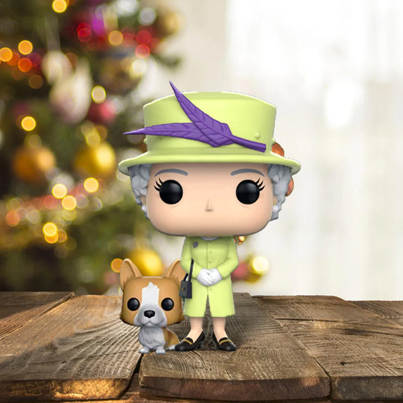 Queen Elizabeth II with Corgi - Christmas Ornament