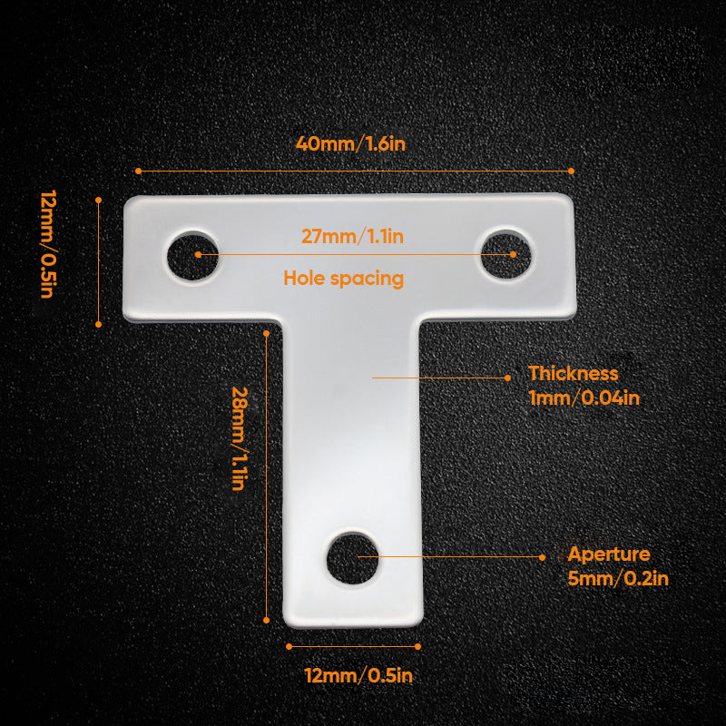 Stainless Steel Flat Plate Corner Brace Bracket(6 pcs)