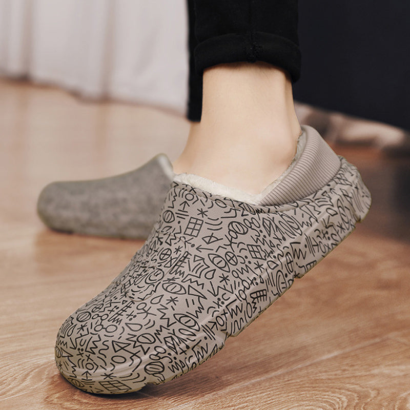Men's Indoor Warm Plush Cotton Shoes