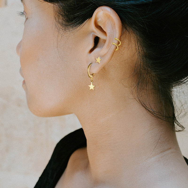 Geometric Metal Ear Clips