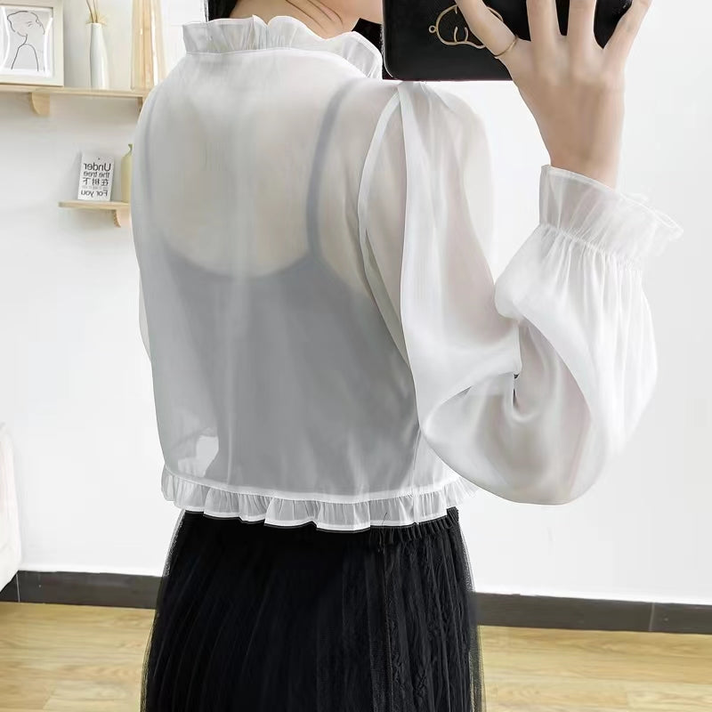 Oversized Clear Bow Tie Shawl