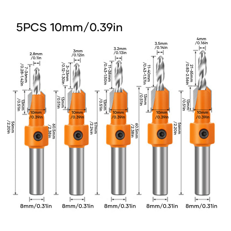 Woodworking Countersink Drill Tapered Hole Drill