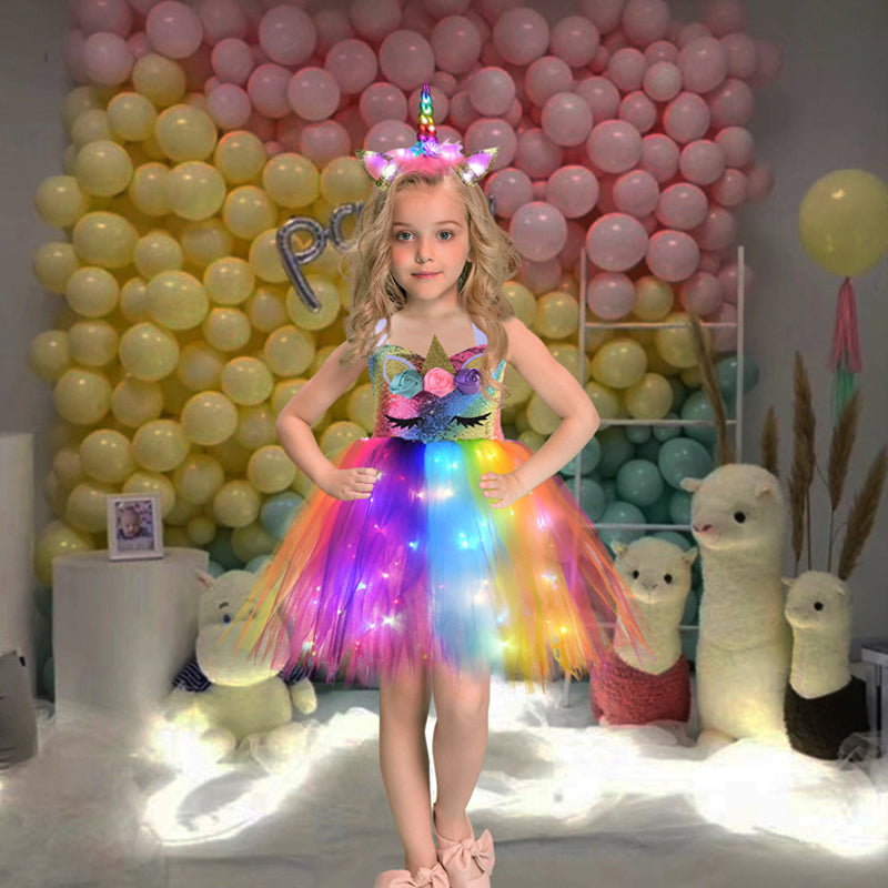 Unicorn Glow Princess Dress