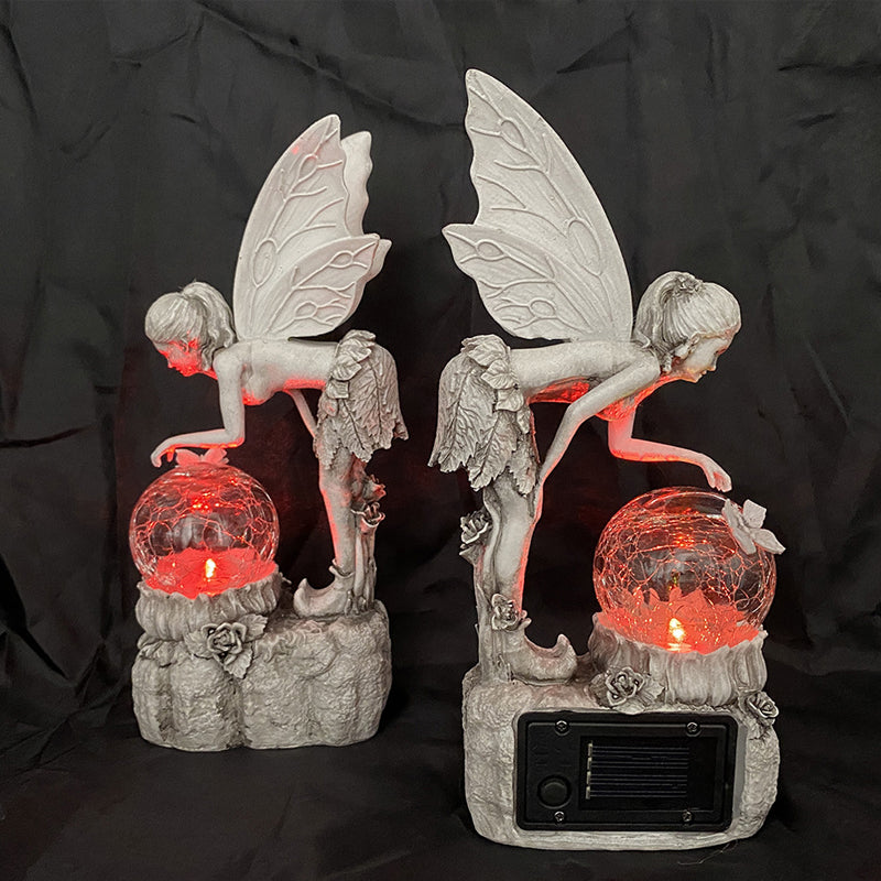 Crystal Ball Flower Fairy Ornament