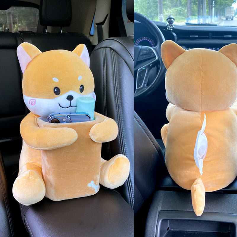 Vehicle Tissue Box Trash Can