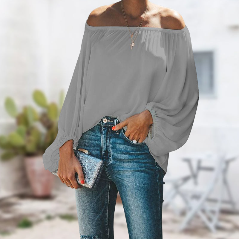 Women's Blouse Patchwork Cold Shoulder
