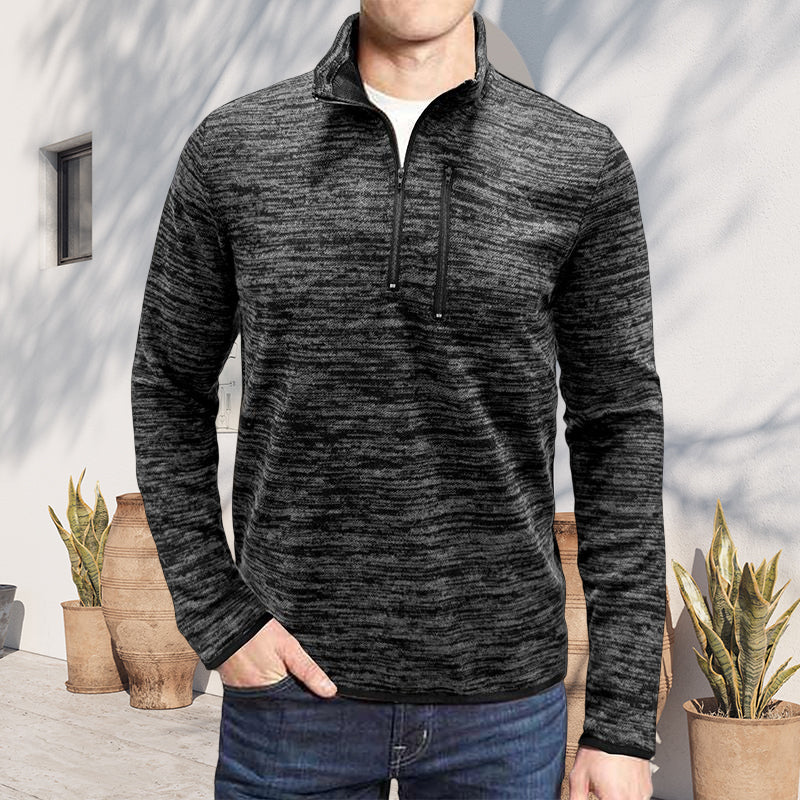 Men's autumn and winter zipper turtleneck t-shirt