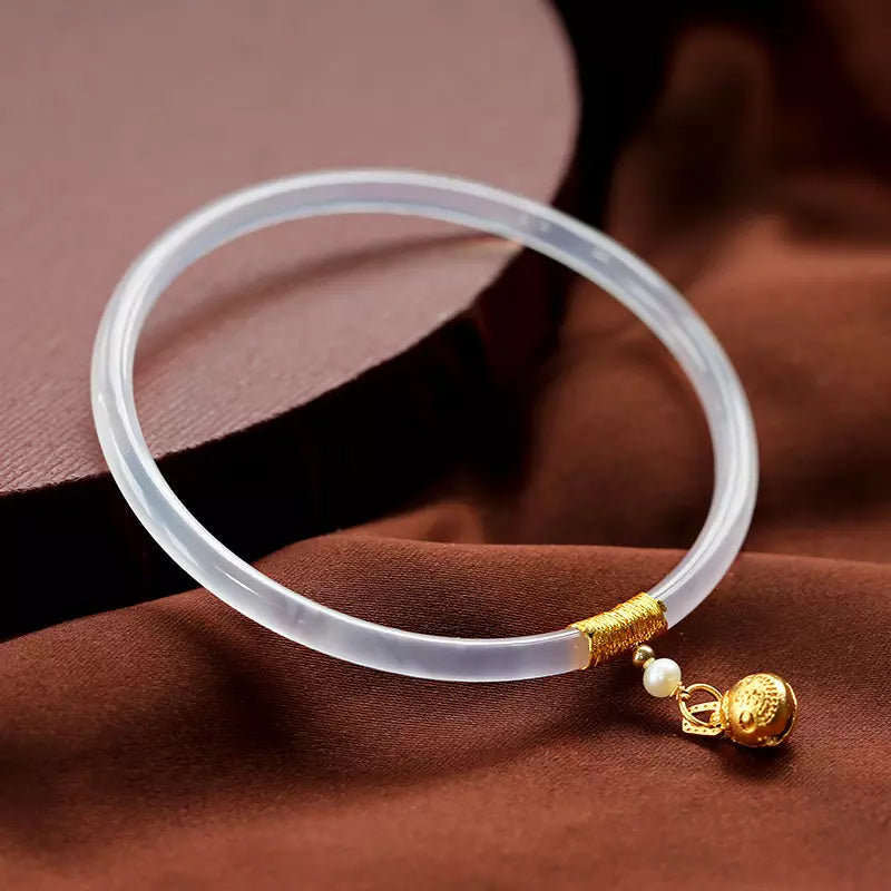 Ancient style bell and jade bracelet