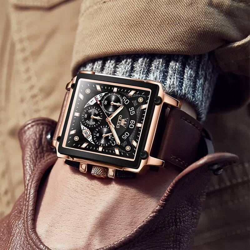 Luminous Luxury Square Business Automatic Mechanical Watch