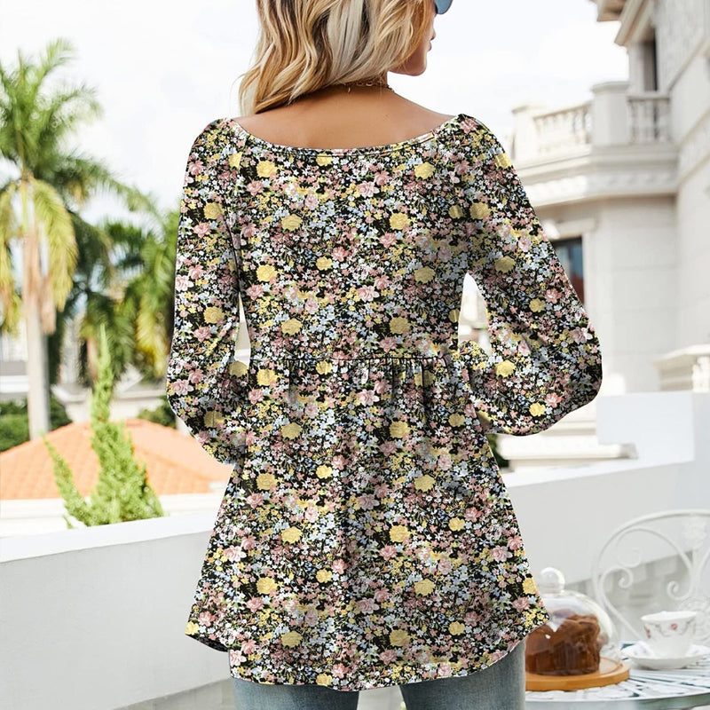 Printed Puff Long Sleeve Shirt