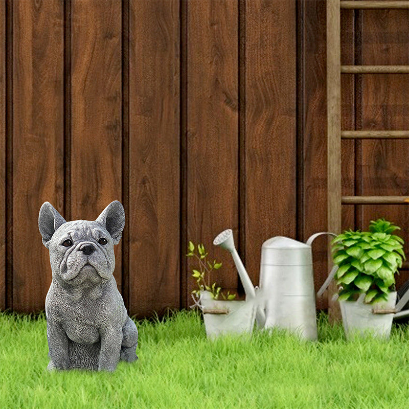 French Bulldog Statue Garden Decoration