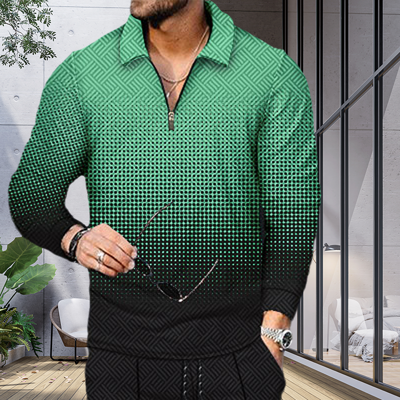 Printed Men's Long Sleeve Shirt