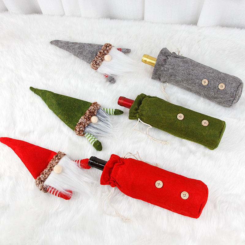 Christmas Wine Bottle Lid Bag