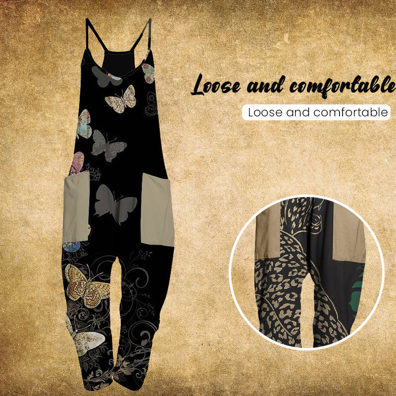 Casual Leaf Print Comfortable Jumpsuit