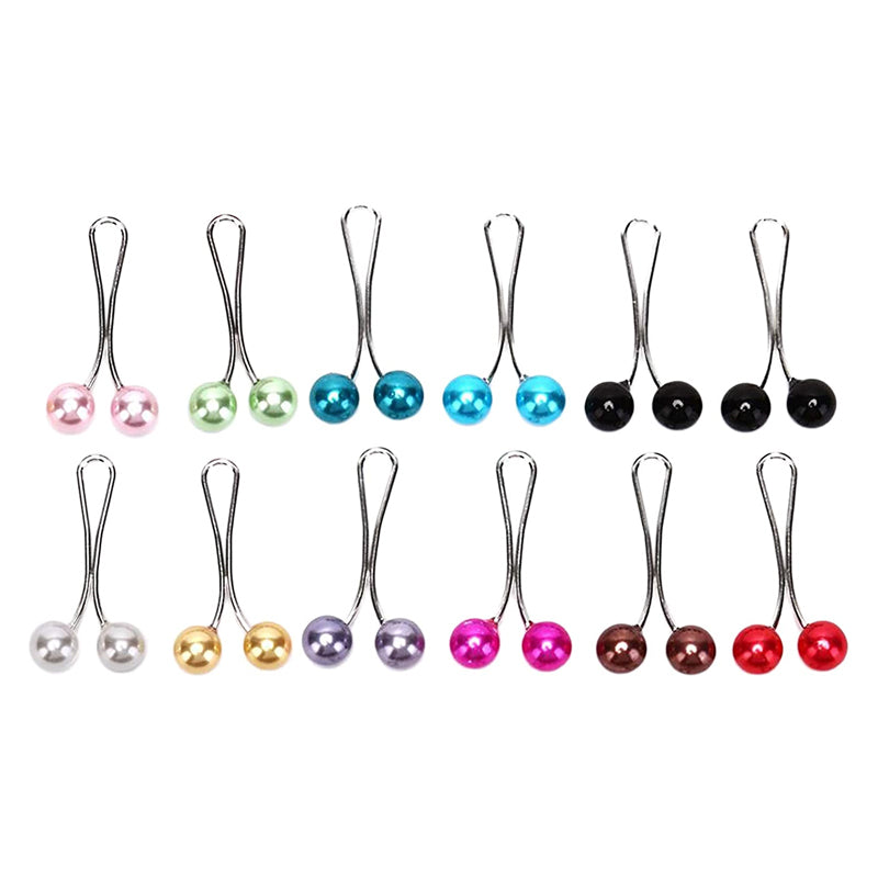 Multicolor Headscarf Pearl Pins