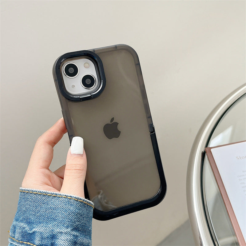 Double Stand Transparent TPU Iphone Case