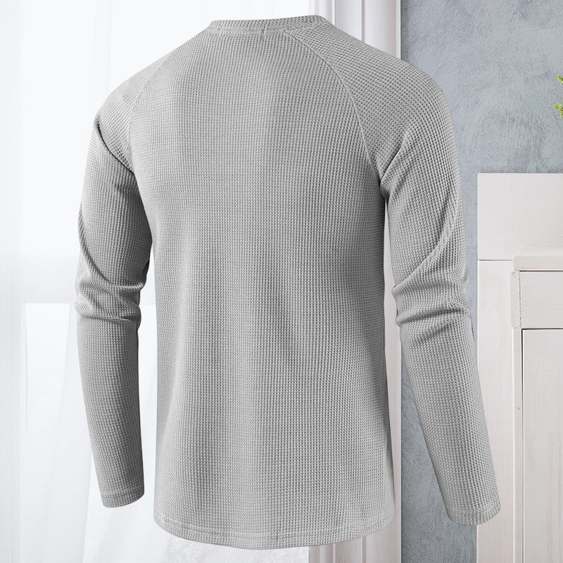 Men's Henley Casual Long Sleeve T-Shirts