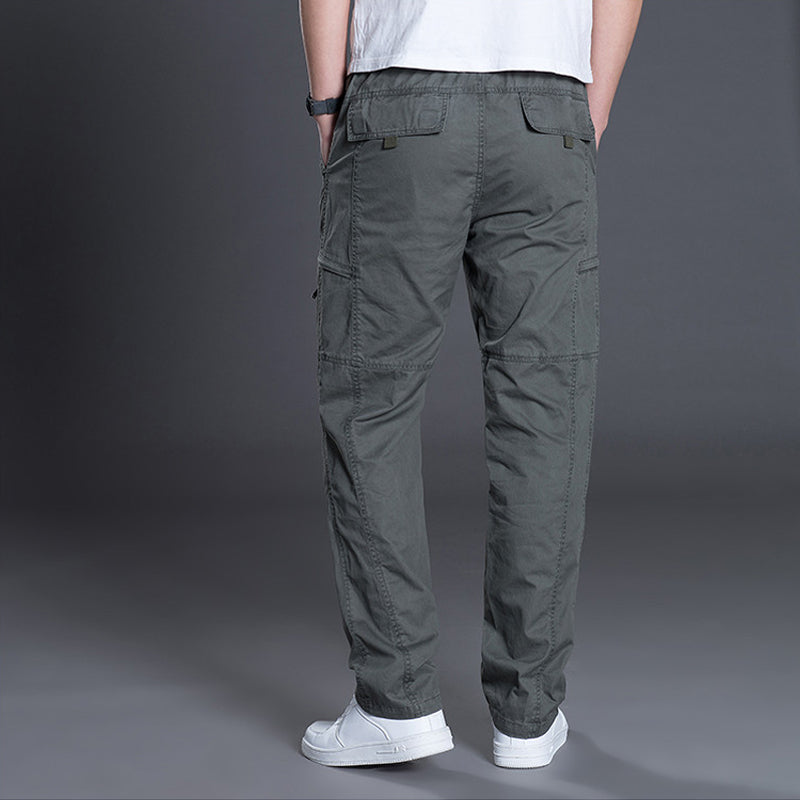 Summer Men's Outdoor Casual Loose Multi-pocket Overalls