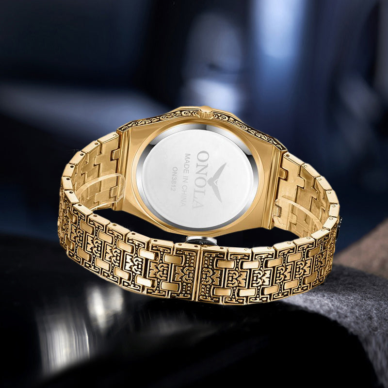 Vintage Engraved Men's Watch
