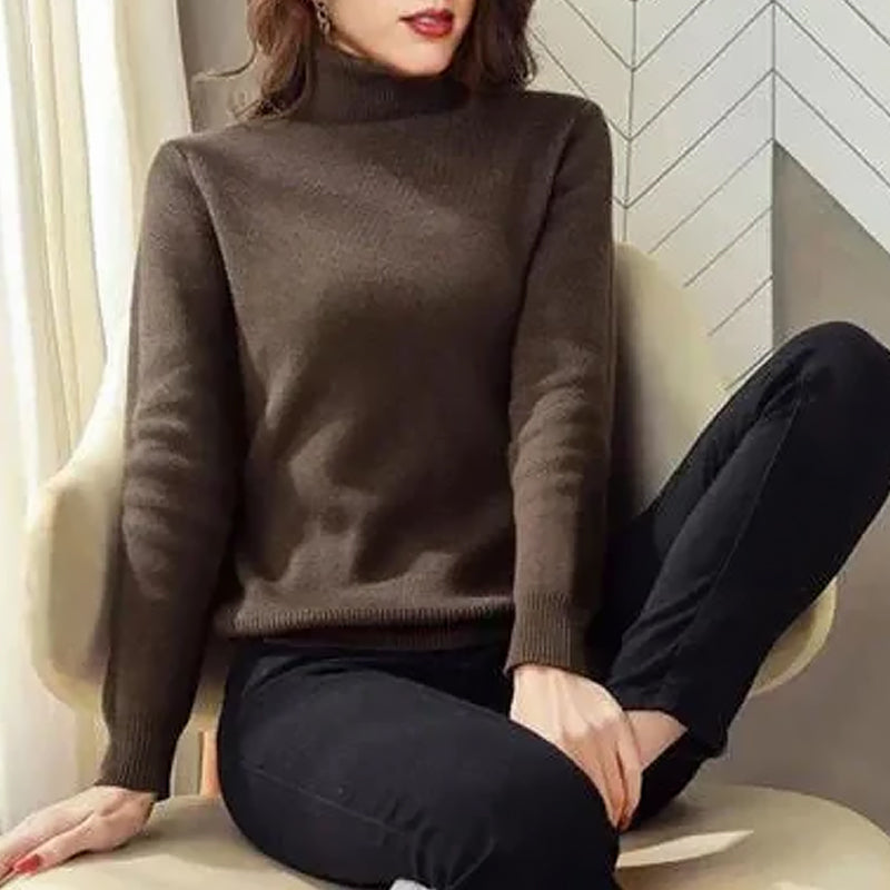 Winter Fleece Thick Knitted Bottoming Sweater