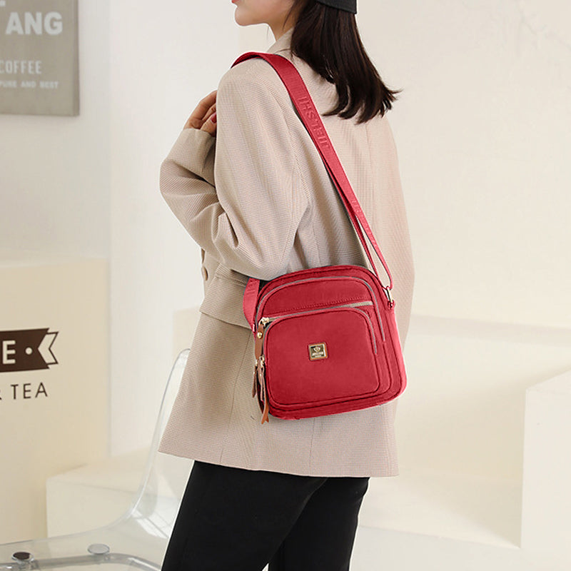 Multi Pocket Nylon Shoulder Bag