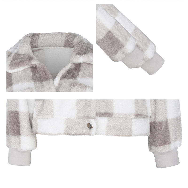 Plaid Thick Fleece Coat