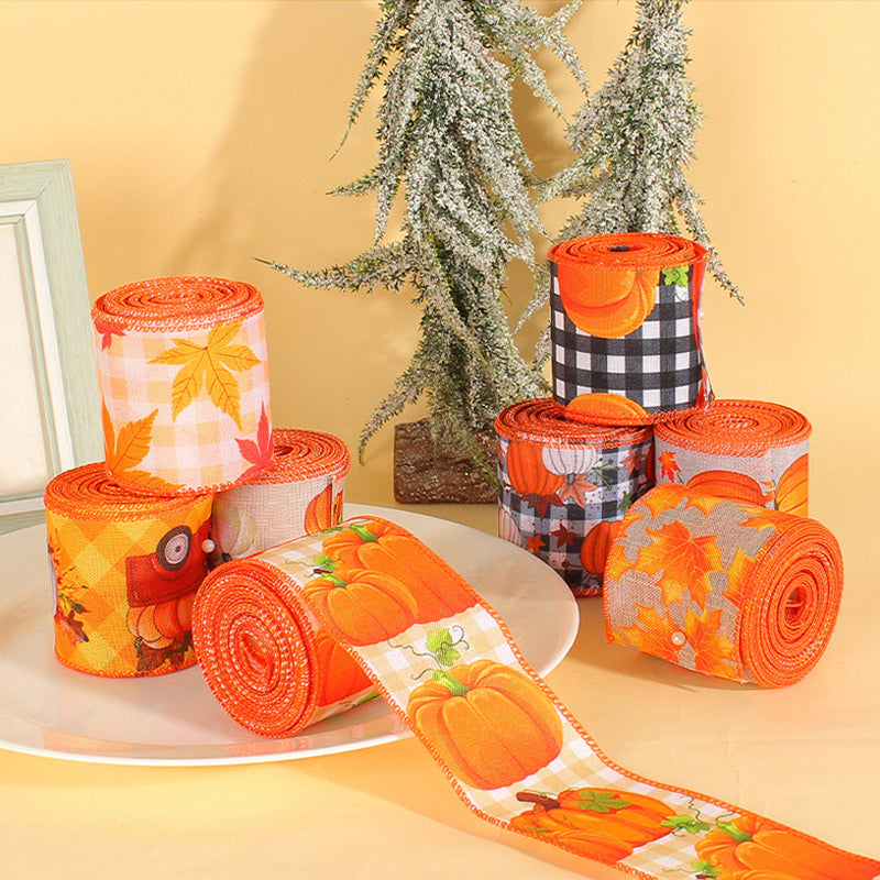 Pumpkin Print Ribbon