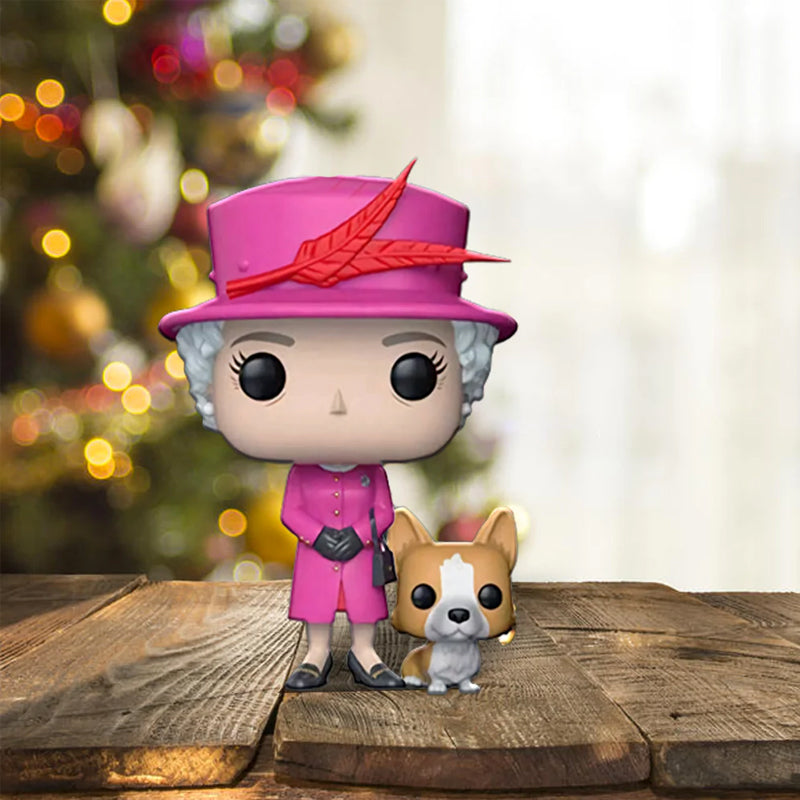 Queen Elizabeth II with Corgi - Christmas Ornament