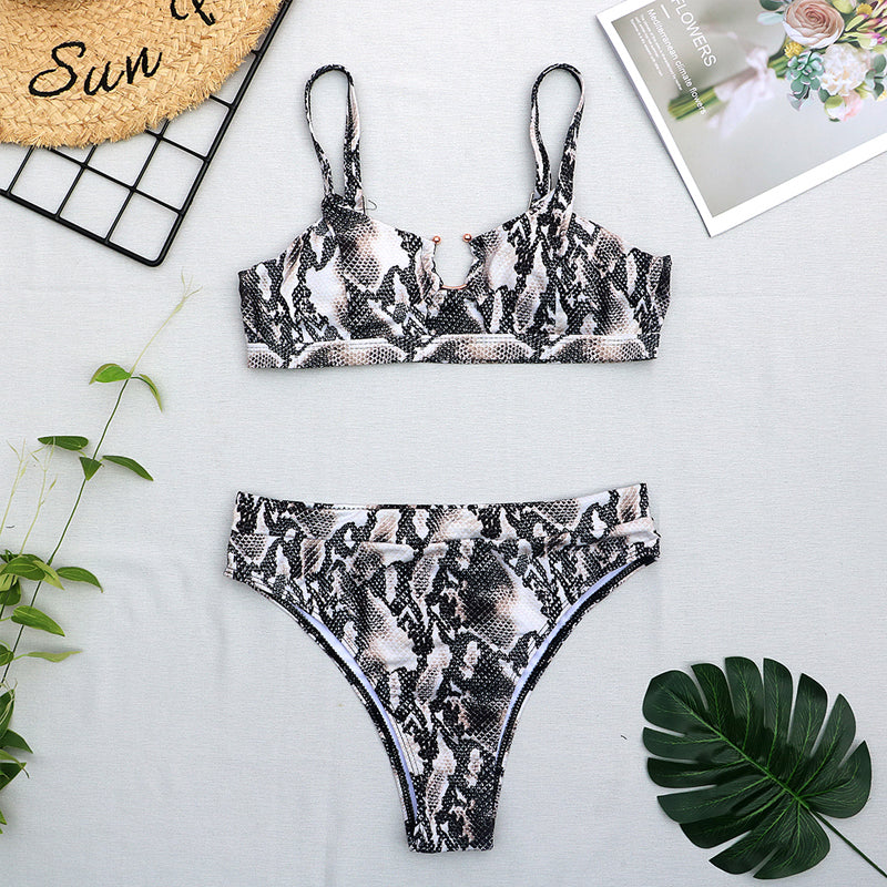 2020 New top sexy solid swimwear push up bikini