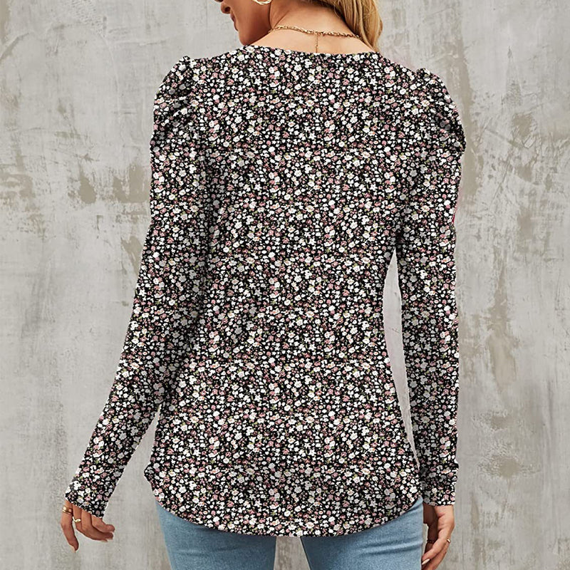 Printed Crew Neck Belted T-shirt