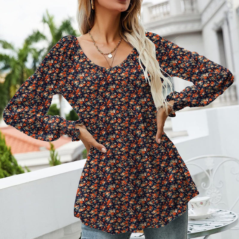Printed Puff Long Sleeve Shirt