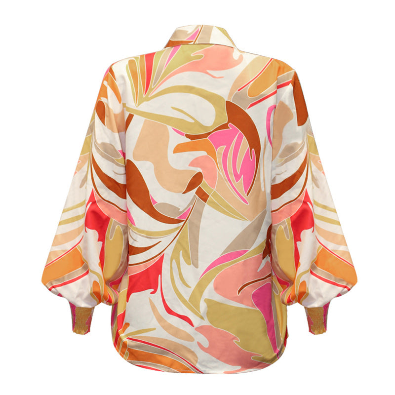 Puff Sleeves Lapel Shirt