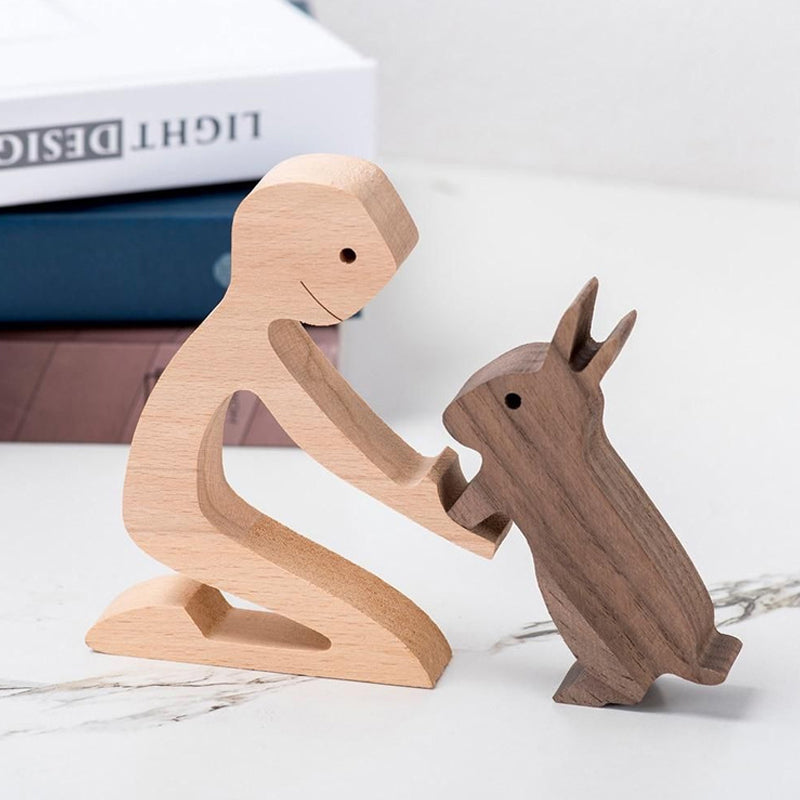 Pet Lover - Wood Sculpture Table Ornaments