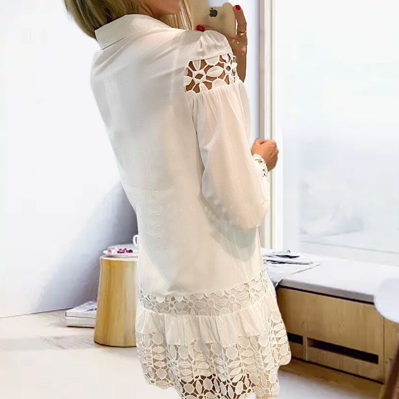 Women's Shirt Knee Length Dress