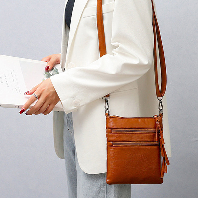 Soft Leather Shoulder Diagonal Bag