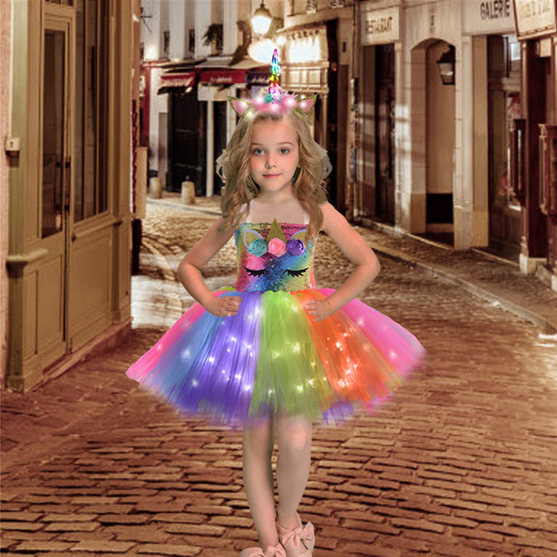 Unicorn Glow Princess Dress