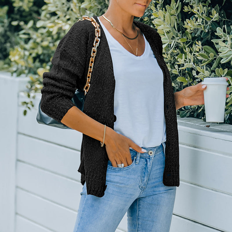 V-neck Knitted Cardigan