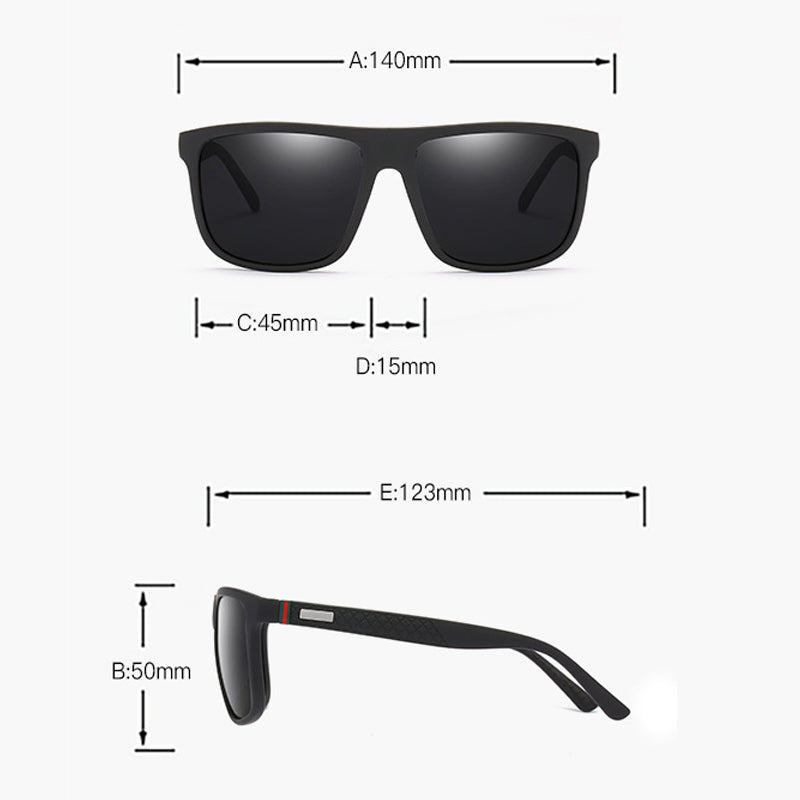 Black Frame Polarized Sunglasses