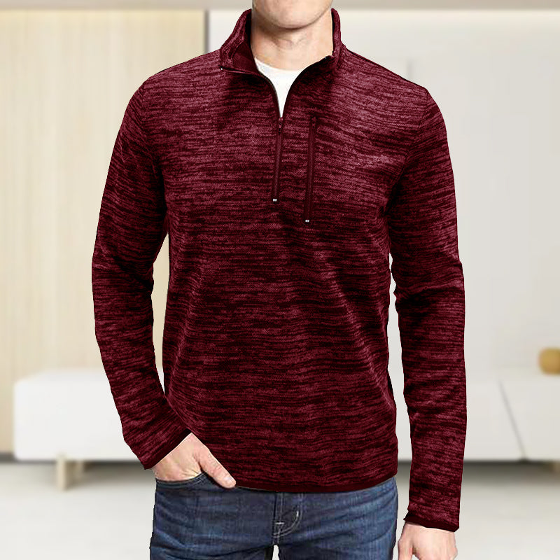 Men's Half Zip Stand Collar Sweatshirt