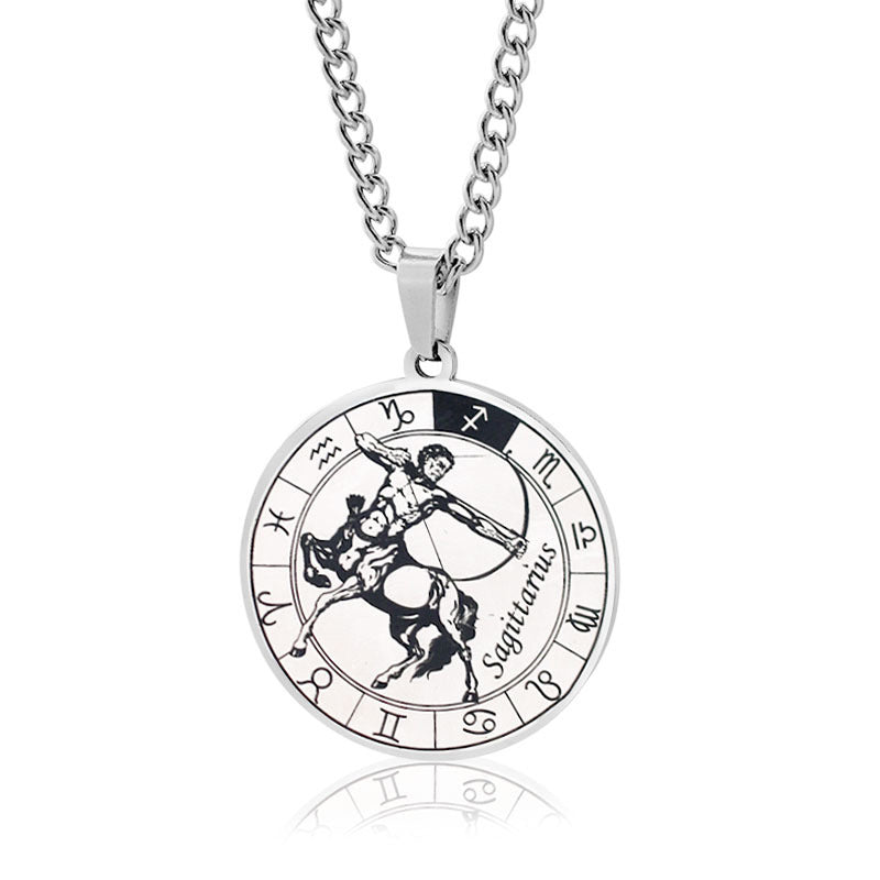 12 Constellation Stainless Steel Necklace