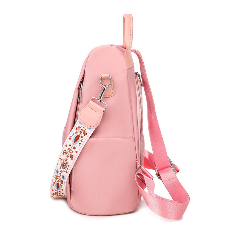 Embroidered Anti-theft Backpack