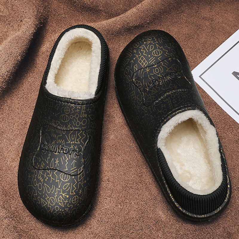 Men's Indoor Warm Plush Cotton Shoes