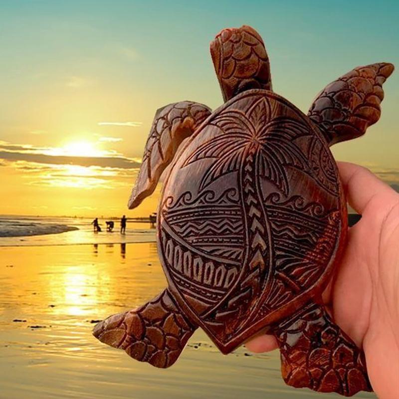 Hawaiian Turtle Wood Carving